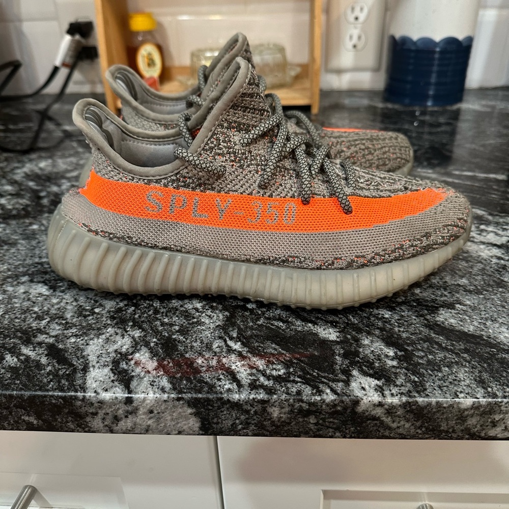 Yeezy Boost 350 V2 Grey/Orange Sneakers